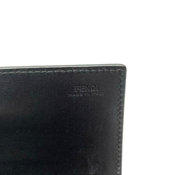FENDI Fendi long wallet black gold metal fittings 8M0251 studs hook logo cont... - Picture 7 of 8